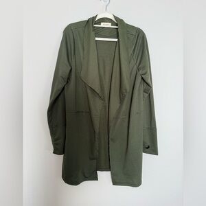 Women’s Long Olive Green Cardigan L